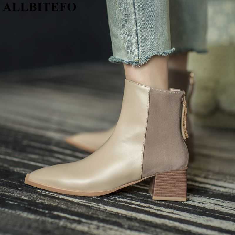 ALLBITEFO natural sheepskin + genuine leather women boots fashion winter autumn motocycle boots ankle boots high heel shoes 210611, As picture
ALLBITEFO natural sheepskin + genuine leather women boots fashion winter autumn motocycle boots ankle boots high heel shoes 210611, As picture