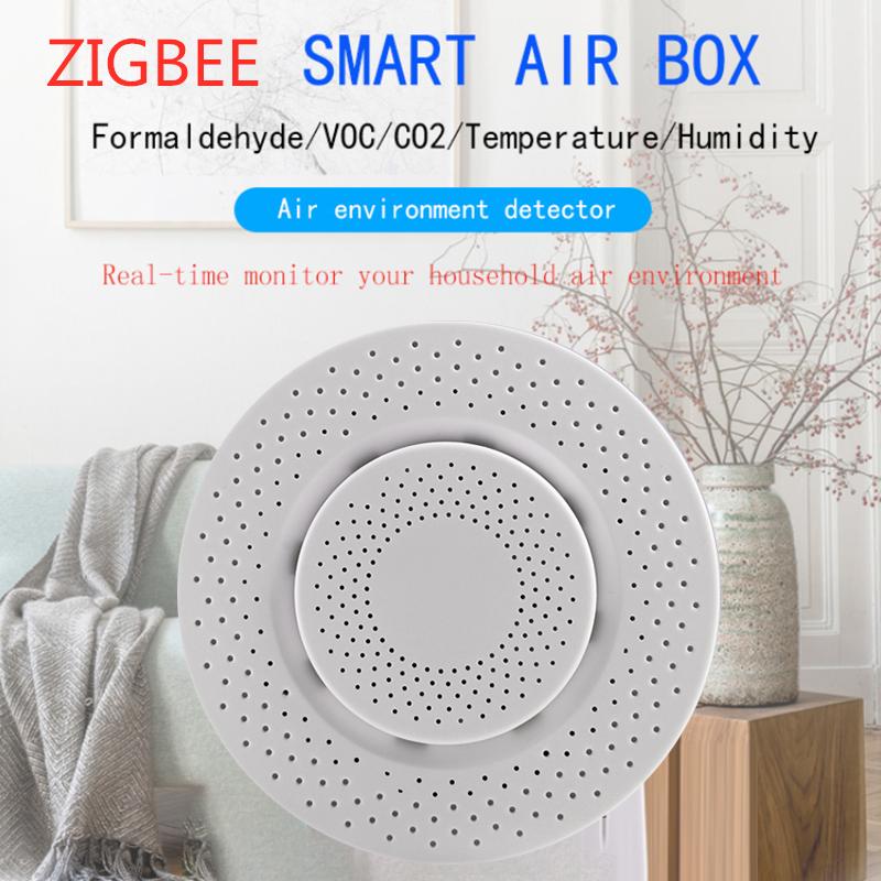 Smart Home Control Tuya Zigbee 3.0 Air Box Formaldehyde VOC CO2 Temperature Humidity Sensor APP Real-time Alarm Push Security Protection
Smart Home Control Tuya Zigbee 3.0 Air Box Formaldehyde VOC CO2 Temperature Humidity Sensor APP Real-time Alarm Push Security Protection