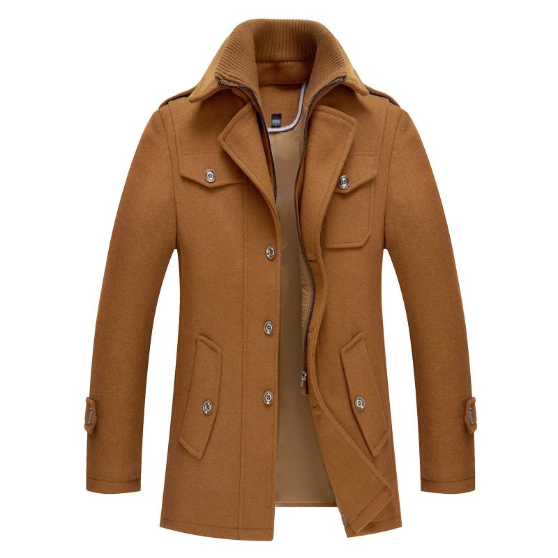 Men's Trench Coats Autumn And Winter Jacket Double-collar Woolen Coat Thickened Collar Mid-length Windbreaker, Tan;black
Men's Trench Coats Autumn And Winter Jacket Double-collar Woolen Coat Thickened Collar Mid-length Windbreaker, Tan;black