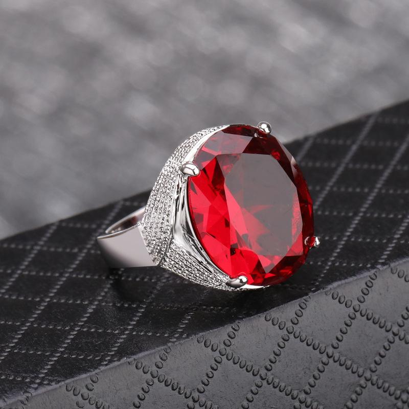 Cluster Rings Exaggerated Egg-shaped Ruby Ring For Men Women's S925 Silver Jewelry Anillos De Bague Etoile Bizuteria Diamond Diamante, Golden;silver
Cluster Rings Exaggerated Egg-shaped Ruby Ring For Men Women's S925 Silver Jewelry Anillos De Bague Etoile Bizuteria Diamond Diamante, Golden;silver