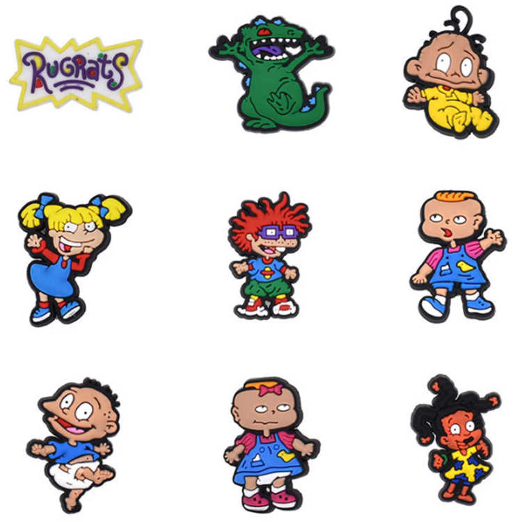 Fast delivery Wholesale Rugrats Cartoon Character Charms for Croc PVC Soft Rubber Shoes Charms Accessories Xmas Gift Sandals
Fast delivery Wholesale Rugrats Cartoon Character Charms for Croc PVC Soft Rubber Shoes Charms Accessories Xmas Gift Sandals