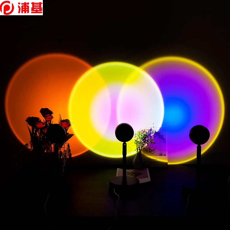 USB Button Rainbow Sunset Projector Atmosphere Led Night Light Home Coffe Shop Background Wall Decoration Colorful Lamp
USB Button Rainbow Sunset Projector Atmosphere Led Night Light Home Coffe Shop Background Wall Decoration Colorful Lamp