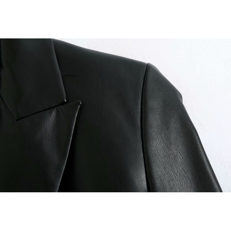 PU Leather Jackets Autumn Fashion Buttonfly Ladies Coats Moto Style Female Jacket Girls Chic Coat 210430