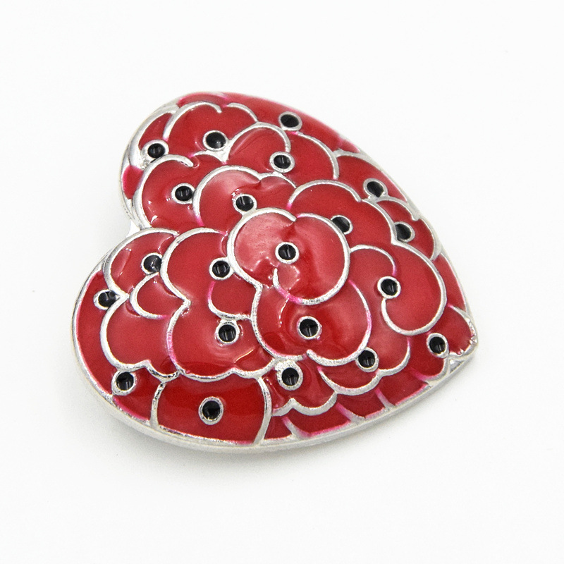 Red Heart Pretty Poppy Flower Pin Brooch Memorial Day Poppy Brooch Royal British Legion Poppy Flower Pins Badge 1731 T2, Gray
Red Heart Pretty Poppy Flower Pin Brooch Memorial Day Poppy Brooch Royal British Legion Poppy Flower Pins Badge 1731 T2, Gray