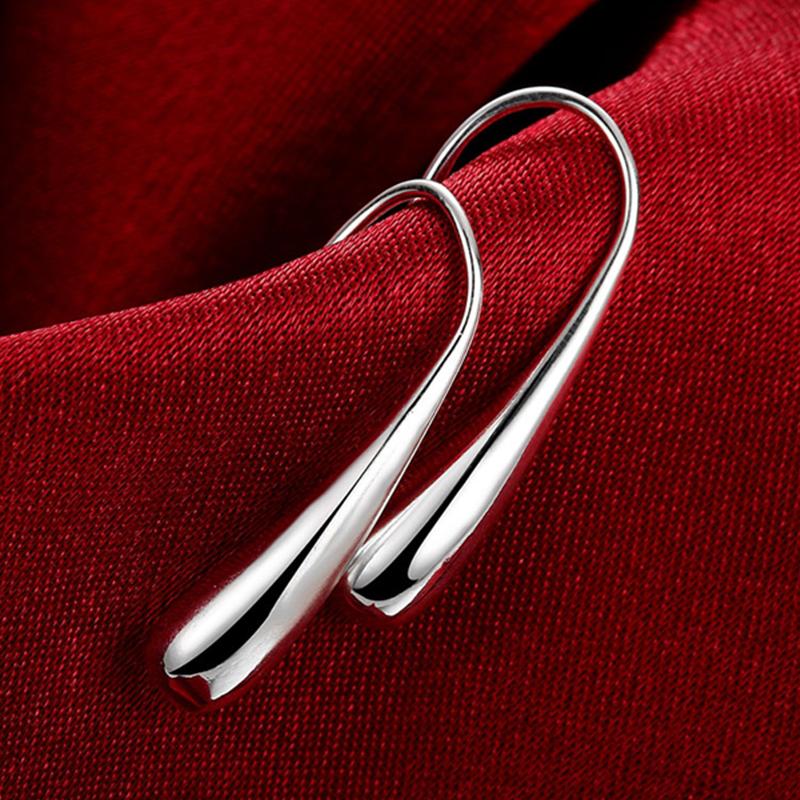 Sterling Silver Gold/Black/Rose Gold Mini Water Drop/Teardrop/Raindrop Earrings For Women Fashion Jewelry Gift Stud