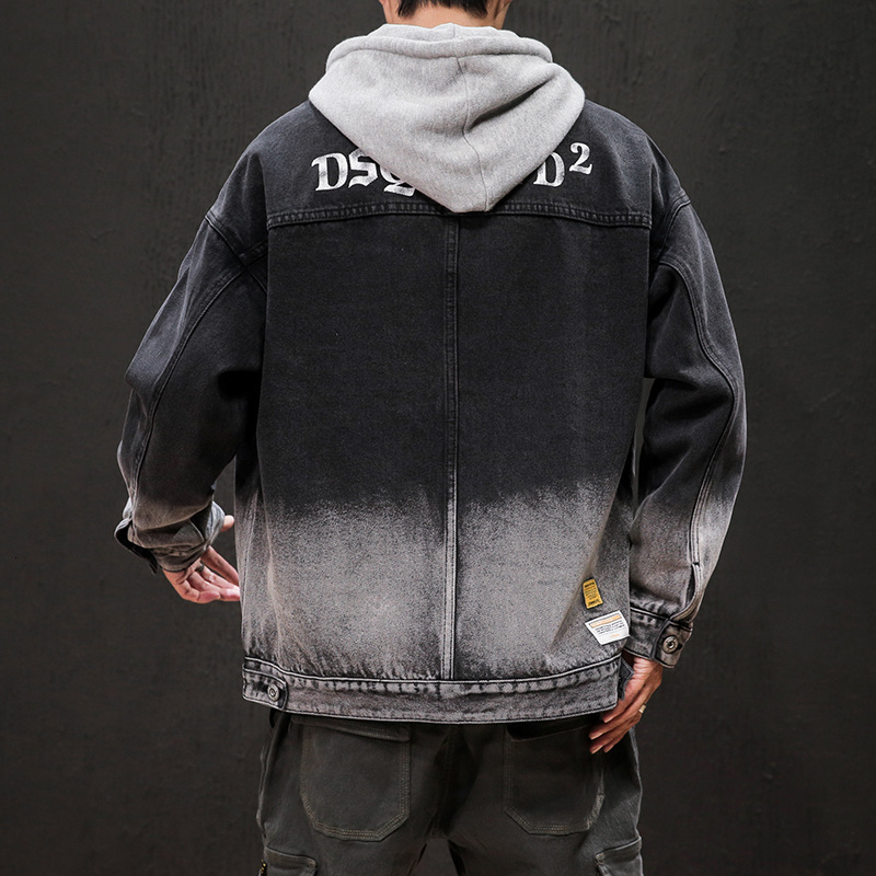 men's jackets spring autumn jean chinese style new fashion gradient contrast color denim for men casual loose youth h22d, Black;brown
men's jackets spring autumn jean chinese style new fashion gradient contrast color denim for men casual loose youth h22d, Black;brown