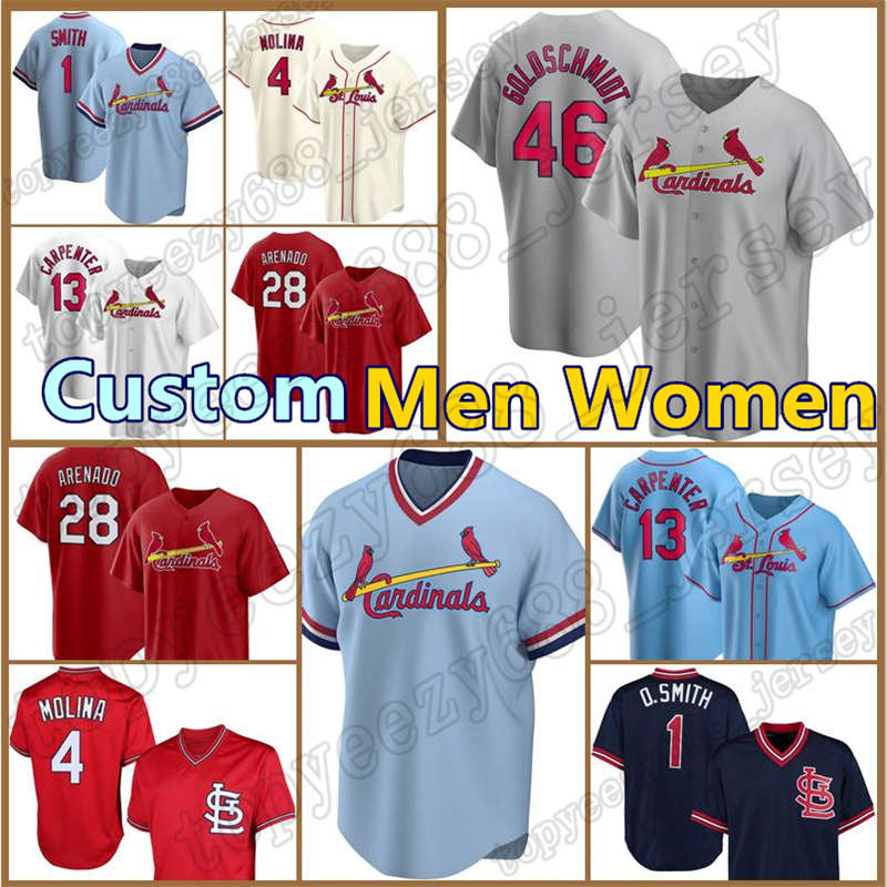 Custom St Louis Jersey 28 Nolan Arenado Cardinals Baseball 4 Yadier Molina 46 Paul Goldschmidt 1 Ozzie Smith 13 Matt Carpenter, Men custom new coolbase(hongque)
Custom St Louis Jersey 28 Nolan Arenado Cardinals Baseball 4 Yadier Molina 46 Paul Goldschmidt 1 Ozzie Smith 13 Matt Carpenter, Men custom new coolbase(hongque)
