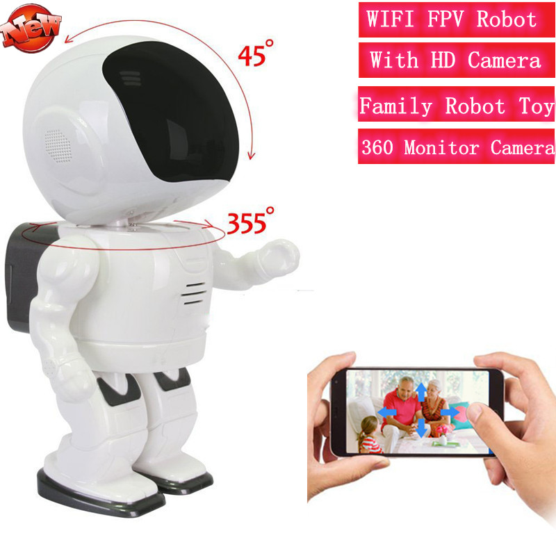 WIFI FPV RC Robot Toy With 360 degree 960P HD Camea WIFI FPV Family Robot Baby Monitor camera Phone Control family robot toys, White
WIFI FPV RC Robot Toy With 360 degree 960P HD Camea WIFI FPV Family Robot Baby Monitor camera Phone Control family robot toys, White