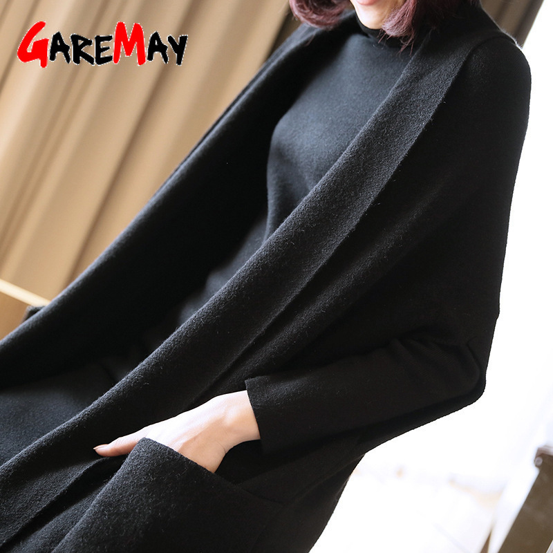 GareMay Autumn sweater long cardigan women Sweater vest Sleeve Knitted korean fashion clothing sweaters ladies 210428