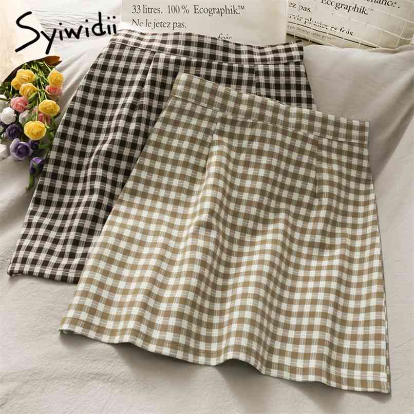 Vintage Plaid Back Zipper Skirt Women High Waist Casual Black Pleated Spring Summer Korean Fashion Mini Skirts 210607, Khaki
Vintage Plaid Back Zipper Skirt Women High Waist Casual Black Pleated Spring Summer Korean Fashion Mini Skirts 210607, Khaki