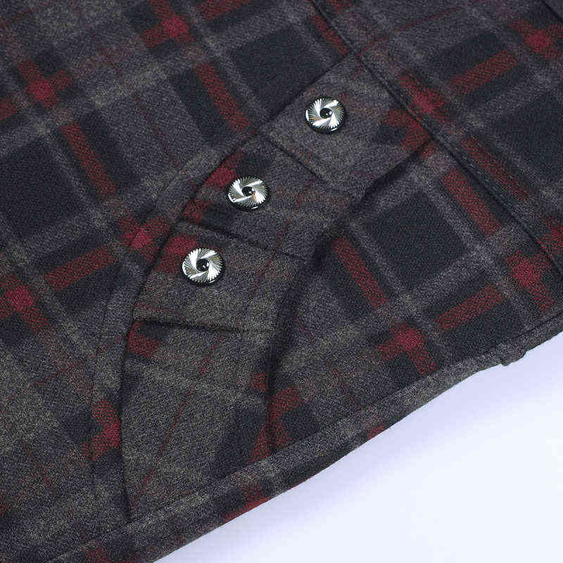 Large size spring Winter Women grid Pants Warm sweat Plus Velvet Slim High Waist Stretch Pencil Female Trousers 211124Z