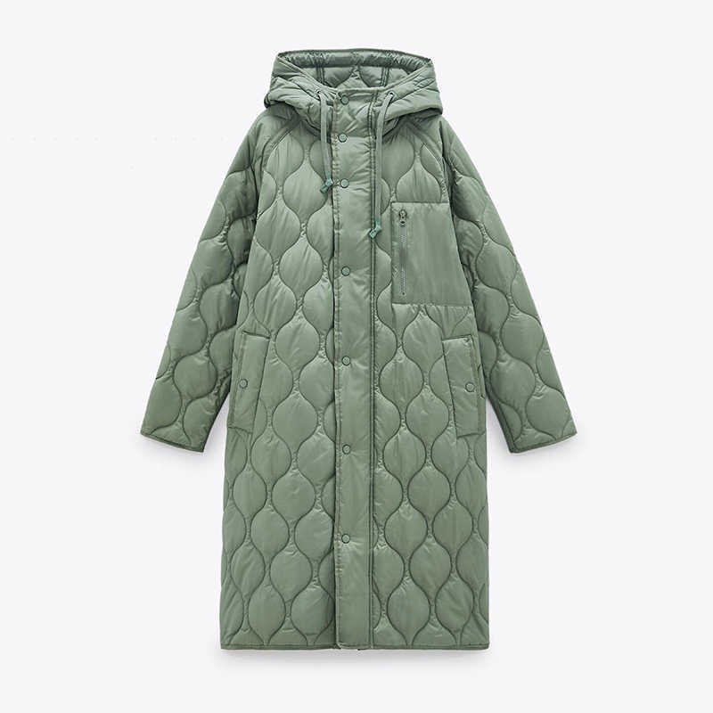 Sister Fara Winter Parka Warm Jacket Coat Women Solid Loose Long Hooded Overcoats Female Long Sleeve Outwear Windbreaker 210819