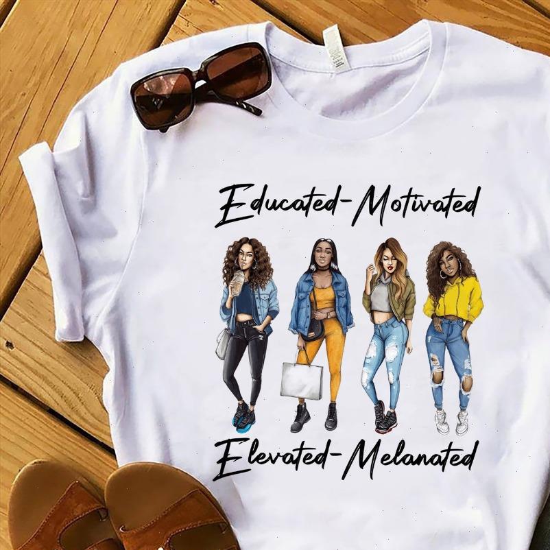 Women Tops Black Queen Girl Print Magic T Shirt Fashion Dope Educated Melanin Summer Short Sleeve Female Clothes, White
Women Tops Black Queen Girl Print Magic T Shirt Fashion Dope Educated Melanin Summer Short Sleeve Female Clothes, White