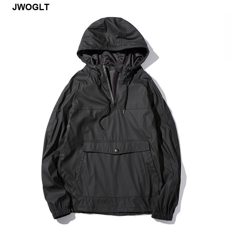 Spring Autumn Fashion Design Pullover Hooded Jacket Long Sleeve Black Coats Outwear Brand Clothing 4XL 5XL Men's Jackets