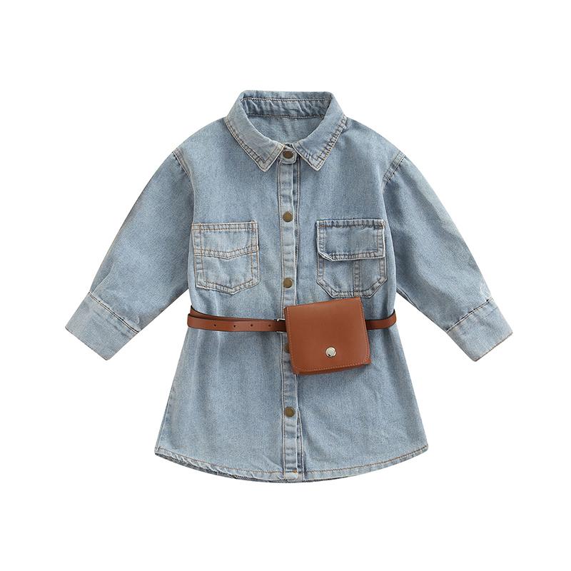 Girl's Dresses Stylish Children Girls Denim Dress Kids Lapel Solid Color Long Sleeves With Pockets Button Closure Spring Autumn Outfits, Red;yellow
Girl's Dresses Stylish Children Girls Denim Dress Kids Lapel Solid Color Long Sleeves With Pockets Button Closure Spring Autumn Outfits, Red;yellow