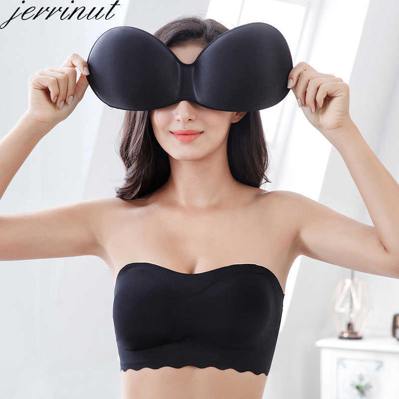 Jerrinut Push Up Bras For Women Underwear Invisible Strapless Bralette Plus Size Brassiere 5XL 6XL 7XL Soutien Gorge Femme 210728