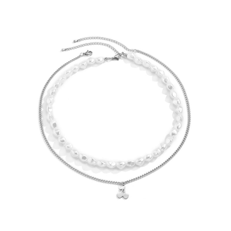 Pendant Necklaces Fashion Trend Irregular Pearl Titanium Steel Small Cherry Double Layer Wearing Necklace
Pendant Necklaces Fashion Trend Irregular Pearl Titanium Steel Small Cherry Double Layer Wearing Necklace