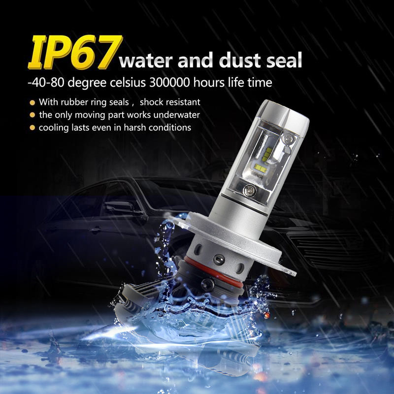 X3 Led Headlight ZES 50W 6000LM H4 LED H7 Car Headlight 3000K/6500K/8000K H1 H11 9005 HB3 9006 LED fog Lamp Auto