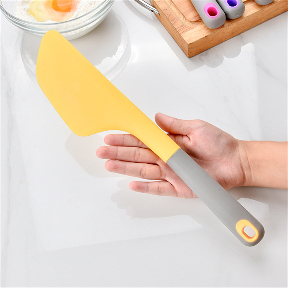 Large Silicone Cream Baking Scraper Pastry Tools Non Stick Butter Mixer Smoother Spreader Heat Resistant Spatula EEB5987 Free shipping