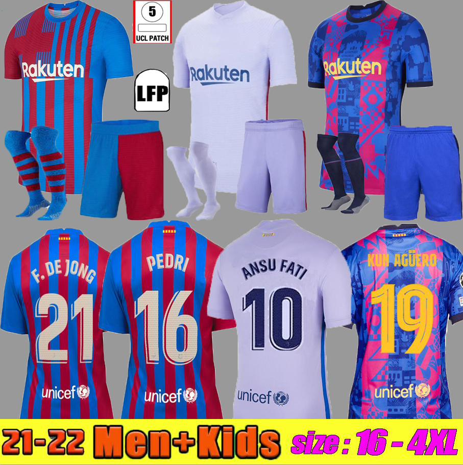 21 22 MEMPHIS KUN AGUERO Barcelona soccer jersey camiseta de futbol 2021 2022 BARCA ANSU FATI GRIEZMANN F.DE JONG DEST PEDRI football shirt men kids kit sets socks, Grey
21 22 MEMPHIS KUN AGUERO Barcelona soccer jersey camiseta de futbol 2021 2022 BARCA ANSU FATI GRIEZMANN F.DE JONG DEST PEDRI football shirt men kids kit sets socks, Grey