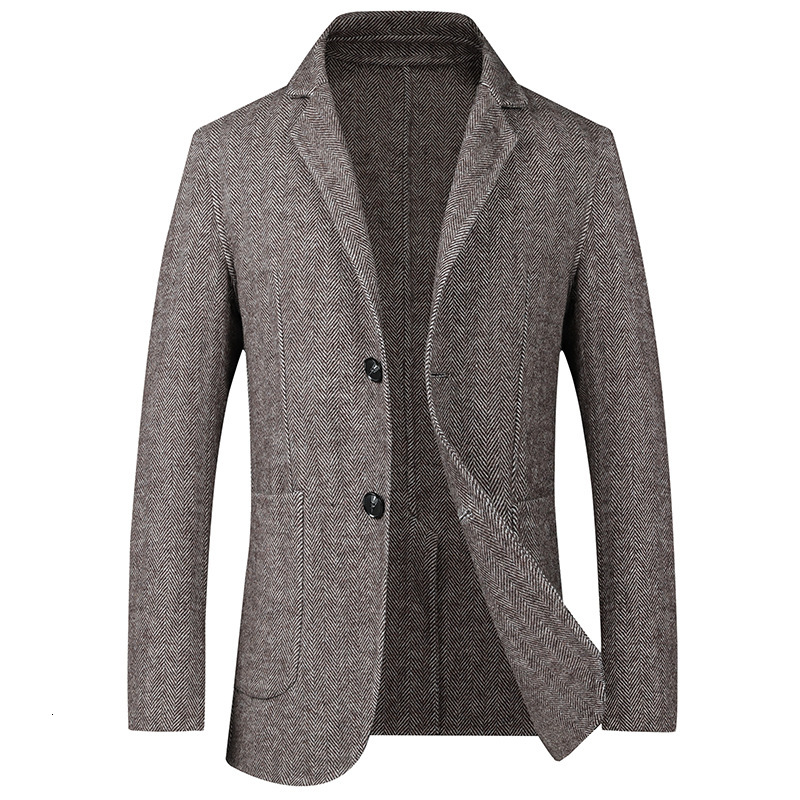 Men's Suits & Blazers Men autumn herringbone casual wool woven breasted suit jackets fine tuning day-to-day business, Dark grey
Men's Suits & Blazers Men autumn herringbone casual wool woven breasted suit jackets fine tuning day-to-day business, Dark grey