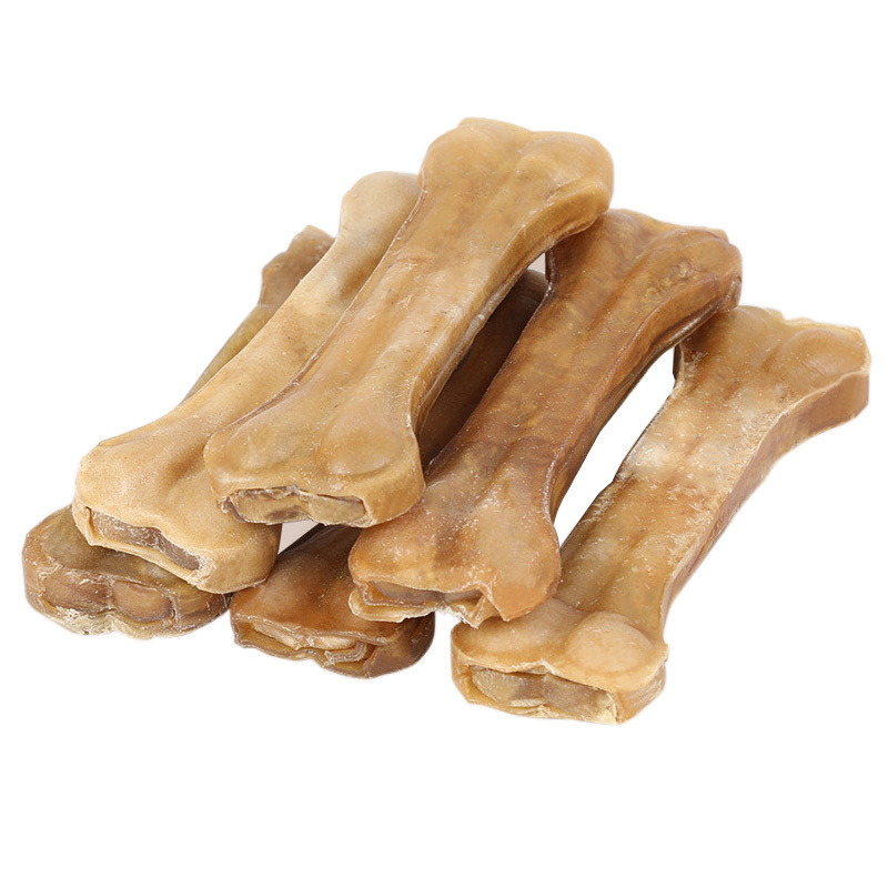 Dog Toys Delivers Chewing Toys Leather Cow Skin Bone Molar Teeth Clean Stok Food Treats Dogs Bones Puppy Accessories