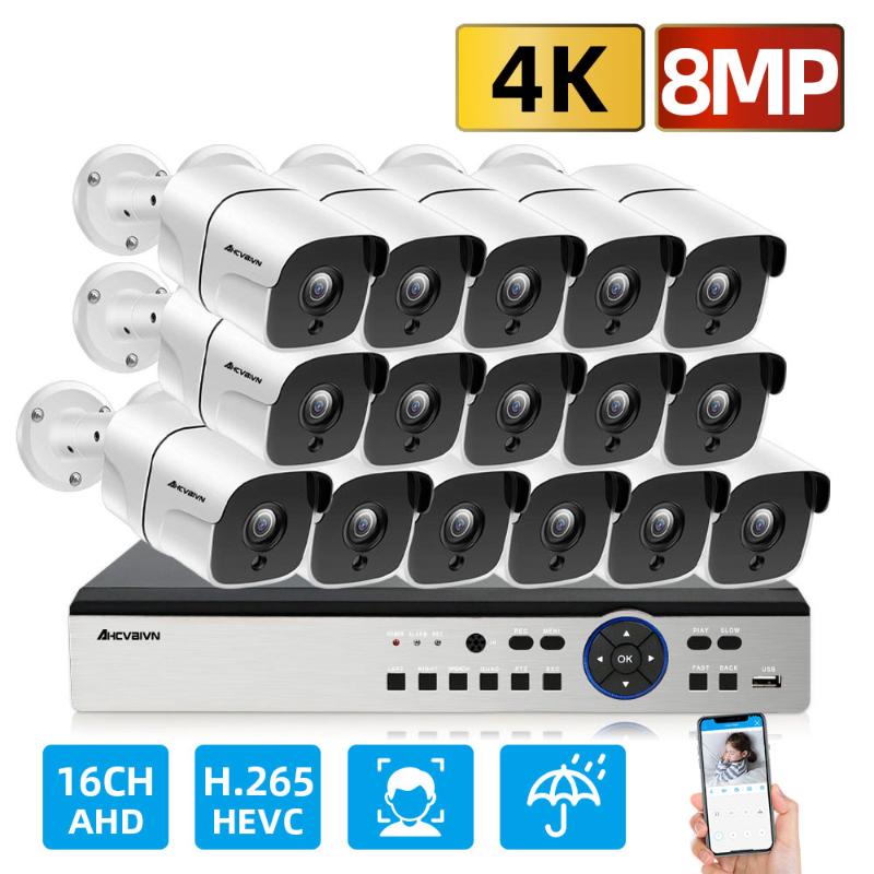 Wireless Camera Kits 16Pcs CCTV Face Playback 8MP H.265 Outdoor Surveillance Kit 8.0MP IR Security Video System 4K 16ch DVR
Wireless Camera Kits 16Pcs CCTV Face Playback 8MP H.265 Outdoor Surveillance Kit 8.0MP IR Security Video System 4K 16ch DVR