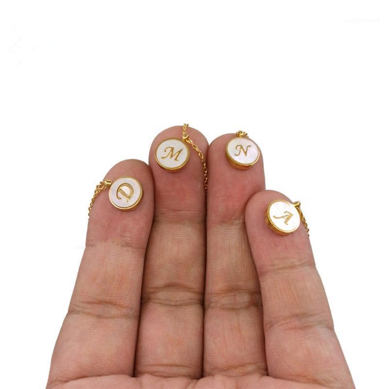 10mm Mini White Shell Stainless Steel 26 Capital Letter Necklaces Gold Tiny Round Alphabet Initial Pendants Necklace Jewel Chains
10mm Mini White Shell Stainless Steel 26 Capital Letter Necklaces Gold Tiny Round Alphabet Initial Pendants Necklace Jewel Chains