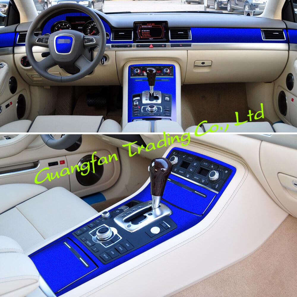 For Audi A8 D3 2003-2010 Car-Styling 3D 5D Carbon Fiber Car Interior Center Console Color Change Molding Sticker Decals