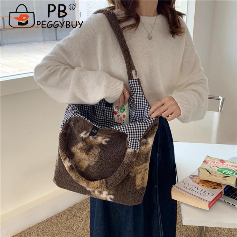 Evening Bags Vintage Shoulder Bag Women Winter Plush Bear Printing Underarm Large Capacity Purse Handbag Supplies
Evening Bags Vintage Shoulder Bag Women Winter Plush Bear Printing Underarm Large Capacity Purse Handbag Supplies