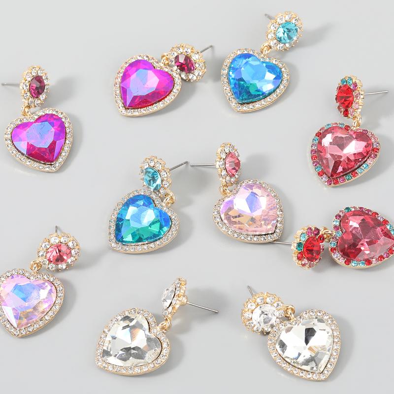 Dangle & Chandelier Pauli Manfi Fashion Metal Heart-shaped Rhinestone Glass Earrings Women's Creative Party Accessories, Silver
Dangle & Chandelier Pauli Manfi Fashion Metal Heart-shaped Rhinestone Glass Earrings Women's Creative Party Accessories, Silver