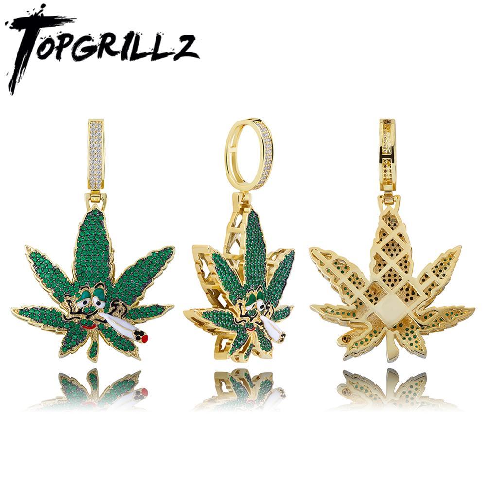 TOPGRILLZ Green Maple Leaf Pendant Ice Out Cubic Zirconia Pendant Bling CZ Charm Hip-hop Fashion Jewelry X0509
TOPGRILLZ Green Maple Leaf Pendant Ice Out Cubic Zirconia Pendant Bling CZ Charm Hip-hop Fashion Jewelry X0509