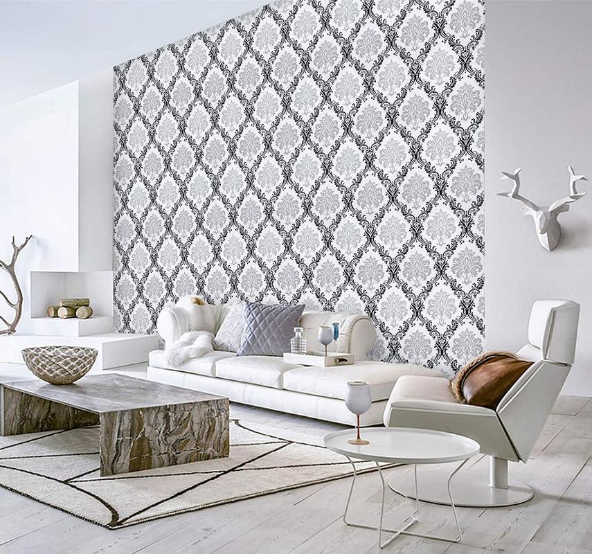 Wallpapers European Pvc Self-adhesive Wallpaper Damascus Luxury Bedroom TV Background Wall Paper Roll Home Decor, White
Wallpapers European Pvc Self-adhesive Wallpaper Damascus Luxury Bedroom TV Background Wall Paper Roll Home Decor, White