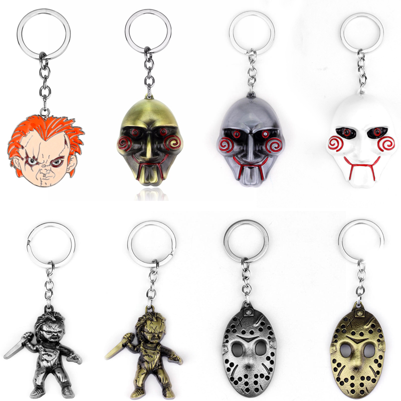 Horror Movie Seed of Chucky Saw Keychain Keyring Jason Mask Black Friday Key Chain for Men Women Halloween Gifts, Silver
Horror Movie Seed of Chucky Saw Keychain Keyring Jason Mask Black Friday Key Chain for Men Women Halloween Gifts, Silver