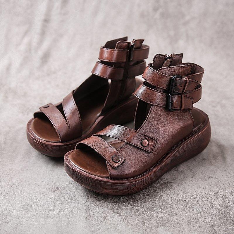 Sandals Women Wedges Shoes For Retro Heels Summer Woman Thick Bottom Open Toe Femme Platform, Brown
Sandals Women Wedges Shoes For Retro Heels Summer Woman Thick Bottom Open Toe Femme Platform, Brown