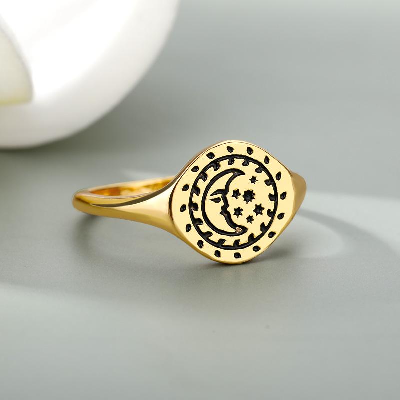 Wedding Rings Vintage Moon Face For Women Stainless Steel Star Punk Couple Ring Fashionable Jewelry Gothic Accessories Party Gift 
Wedding Rings Vintage Moon Face For Women Stainless Steel Star Punk Couple Ring Fashionable Jewelry Gothic Accessories Party Gift