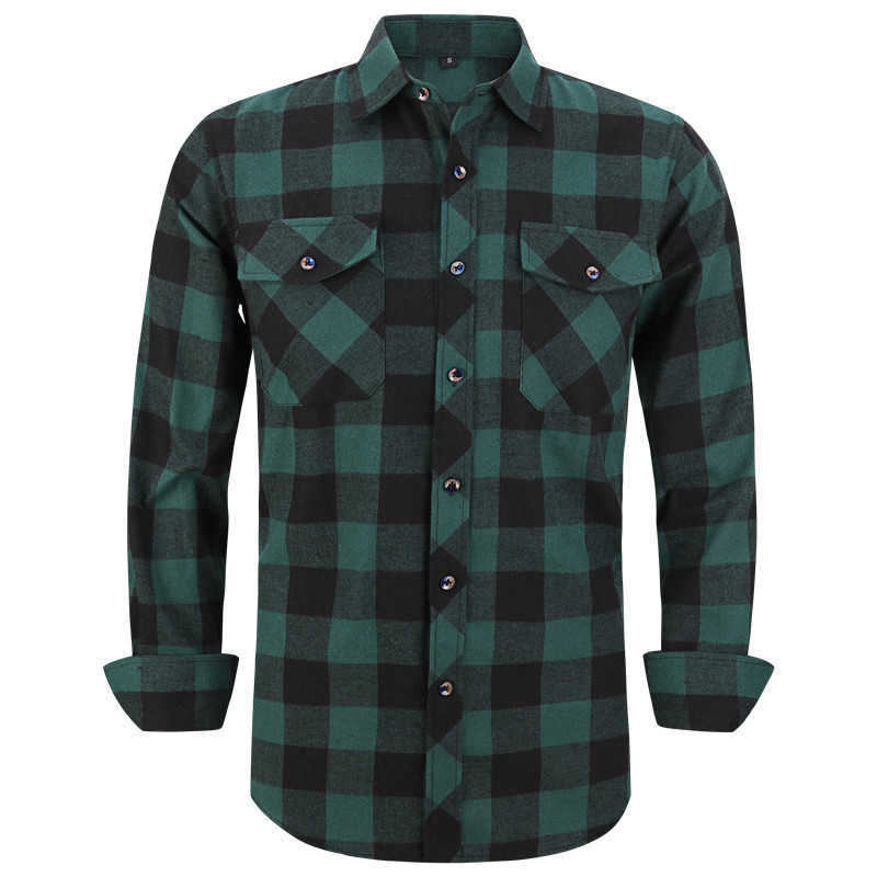 Men's Plaid Flannel Shirt Spring Autumn Male Regular Fit Casual Long-Sleeved Shirts For (USA SIZE S M L XL 2XL) 210628, Xmc101
Men's Plaid Flannel Shirt Spring Autumn Male Regular Fit Casual Long-Sleeved Shirts For (USA SIZE S M L XL 2XL) 210628, Xmc101