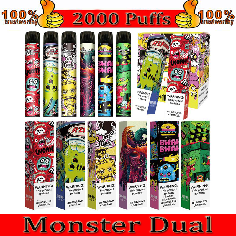 Monster Dual Switch 2 in 1 Device Disposable Vape Pen 2000Puffs Cigarettes With 6.0ml Pod 6 Colors PK Ezzy RandM Max Pro
Monster Dual Switch 2 in 1 Device Disposable Vape Pen 2000Puffs Cigarettes With 6.0ml Pod 6 Colors PK Ezzy RandM Max Pro