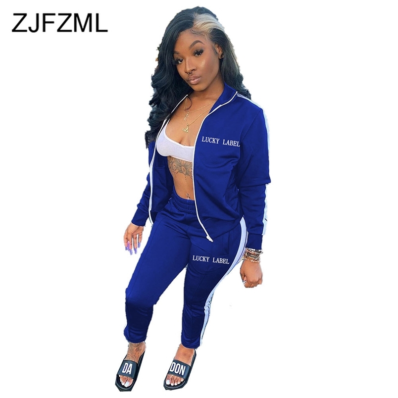 Lucky Label Embroidery Sportswear Jogging Suits for Women Zipper Up Long Sleeve Jackets Tops and Biker Trousers 2 Piece Set Fall 210508, Rose red
Lucky Label Embroidery Sportswear Jogging Suits for Women Zipper Up Long Sleeve Jackets Tops and Biker Trousers 2 Piece Set Fall 210508, Rose red