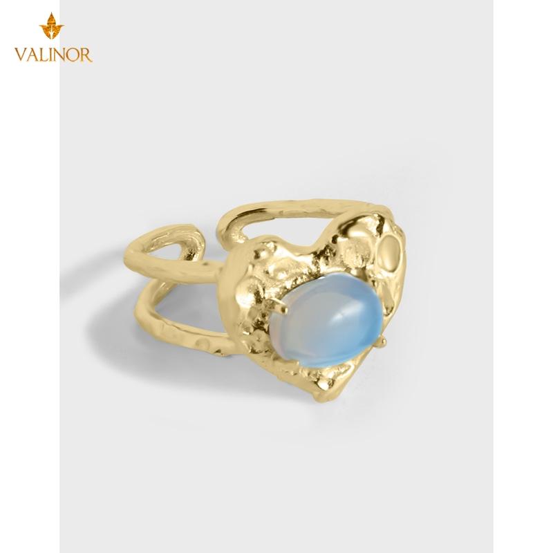 cluster rings irregular texture textured moonstone open ring women 925 sterling silver, Golden;silver
cluster rings irregular texture textured moonstone open ring women 925 sterling silver, Golden;silver