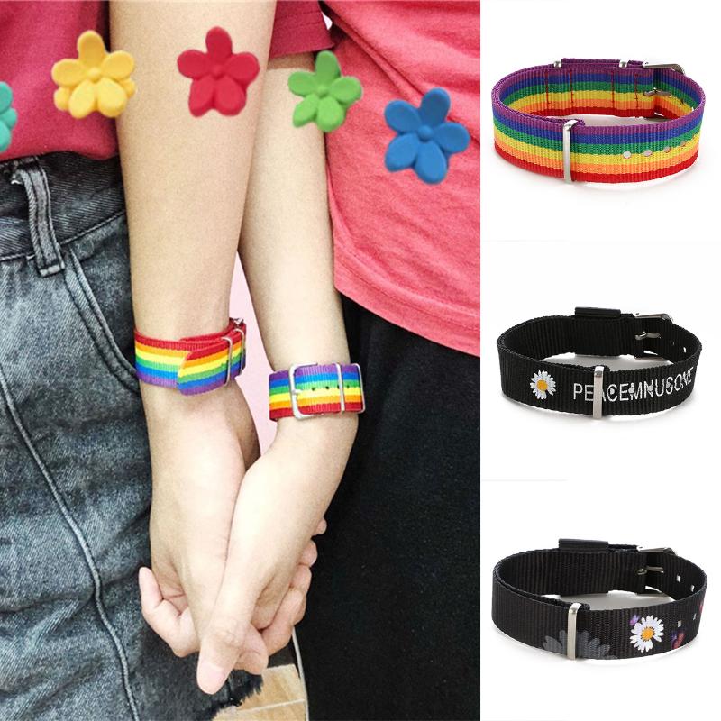 Bangle Ins Daisy Strap Bracelets For Girls Men Women's Rainbow Wristband Bracelet Adjustable Lovers Couple Friendship Jewelry Gifts
Bangle Ins Daisy Strap Bracelets For Girls Men Women's Rainbow Wristband Bracelet Adjustable Lovers Couple Friendship Jewelry Gifts