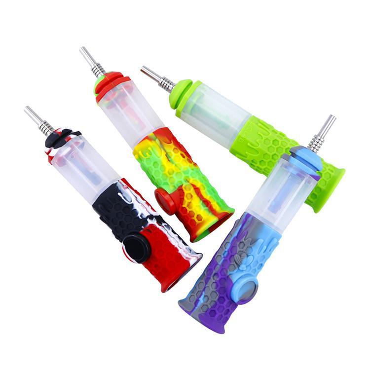 Nectar Collector Smoking Pipes Silicone Water Filter Bubbler Siliclab with 10mm Titanium Nail for Concentrate Dab Oil Bunner Hookah Kit
Nectar Collector Smoking Pipes Silicone Water Filter Bubbler Siliclab with 10mm Titanium Nail for Concentrate Dab Oil Bunner Hookah Kit