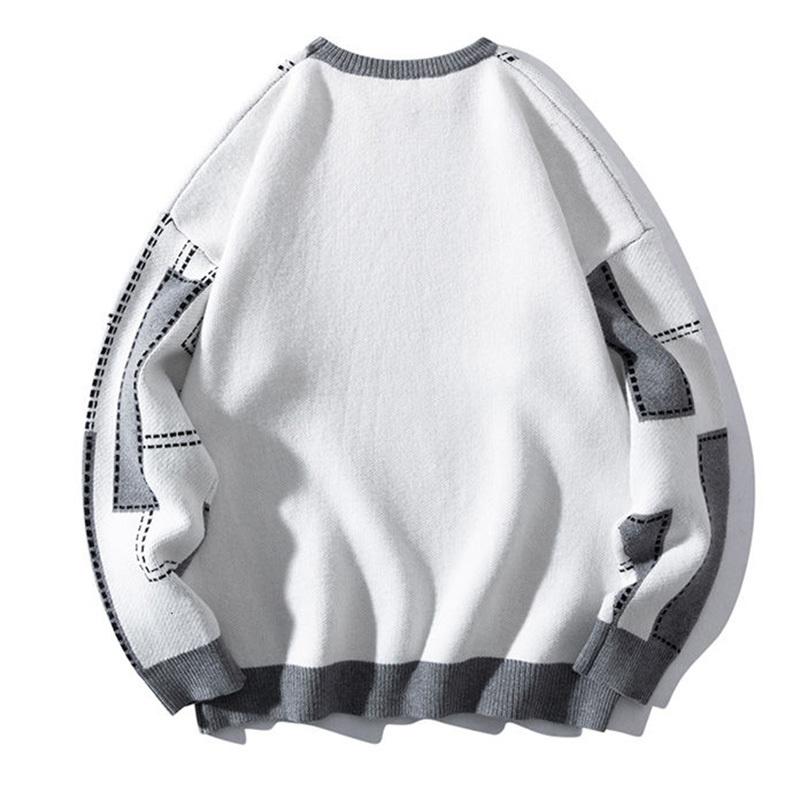 Men's Sweaters Men Geometric Pattern Jacquard Kintting Tops High Quality Loose Off Shoulder Tide O-neck Sweater 2021 Autumn Winter 9Y9597, White;black
Men's Sweaters Men Geometric Pattern Jacquard Kintting Tops High Quality Loose Off Shoulder Tide O-neck Sweater 2021 Autumn Winter 9Y9597, White;black