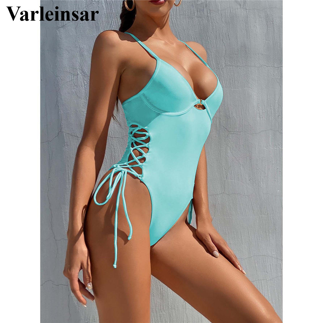 Sexy 5 Colors Lace Up Underwired One Piece Swimsuit Women Swimwear Female Padded Monokini Bather Bathing Suit Swim Lady V2906
Sexy 5 Colors Lace Up Underwired One Piece Swimsuit Women Swimwear Female Padded Monokini Bather Bathing Suit Swim Lady V2906