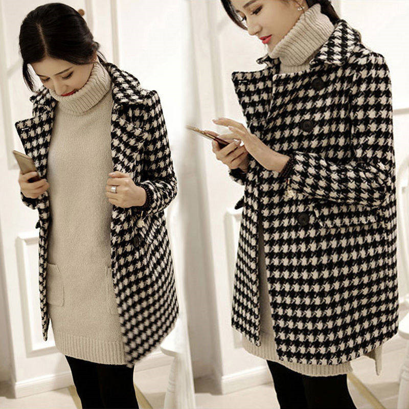 women's jackets elegant plaid coat casual spring wool outwear female winter soft woolen jackets streetwear ladies q7kn, Black;brown
women's jackets elegant plaid coat casual spring wool outwear female winter soft woolen jackets streetwear ladies q7kn, Black;brown