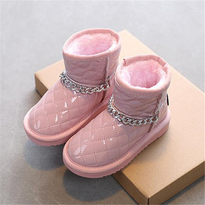 Children's Classic Snow Boots Kids Girl Baby plush Winter Shoes Boys Waterproof Anti-skid Ankle Booties