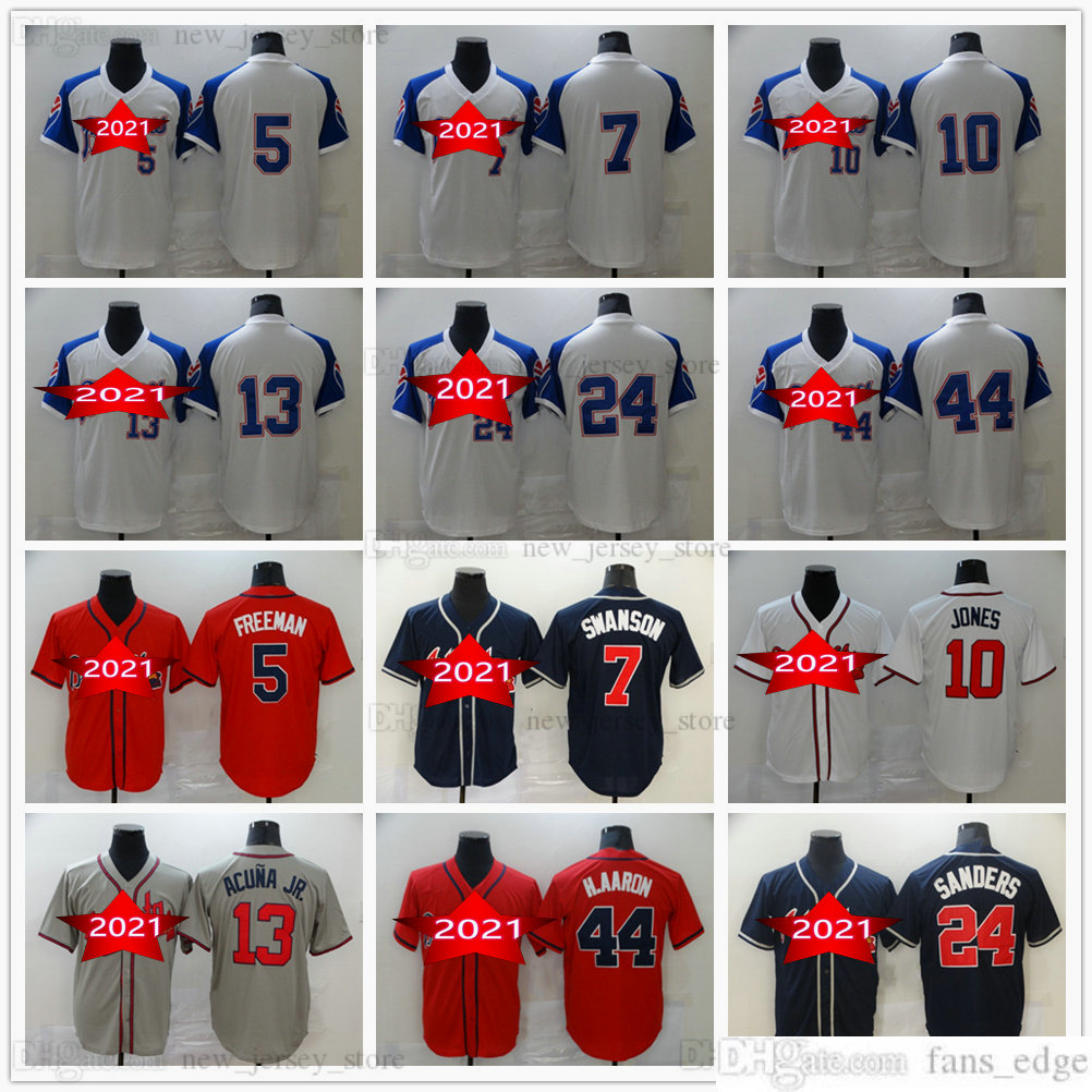 Stitched Baseball 13 Ronald Acuna Jr. Jerseys 5 Freddie FreeMen 7 Dansby Swanson 10 Chipper Jones 24 Deion Sanders 44 Hank Aaron Jersey Mens, Blue;black
Stitched Baseball 13 Ronald Acuna Jr. Jerseys 5 Freddie FreeMen 7 Dansby Swanson 10 Chipper Jones 24 Deion Sanders 44 Hank Aaron Jersey Mens, Blue;black