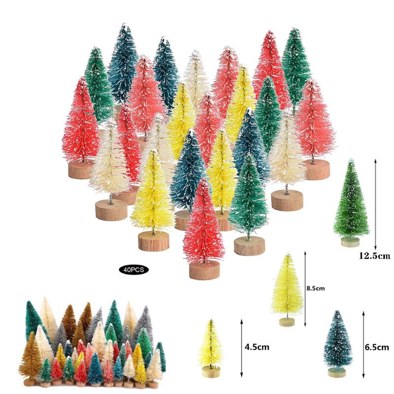 Christmas Decorations 40 Pcs Sisal Fiber Mini Tree 3Colors Snow Frost Small Pine DIY Craft Desktop Decoration Ornaments
Christmas Decorations 40 Pcs Sisal Fiber Mini Tree 3Colors Snow Frost Small Pine DIY Craft Desktop Decoration Ornaments