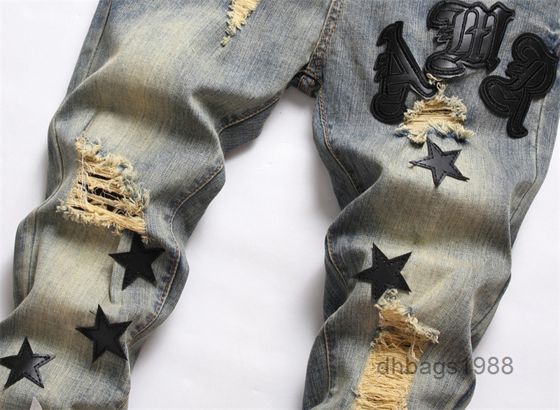 Designer pants Denim style brand slim fit elastic fashion Embroidery, Nostalgic blue
Designer pants Denim style brand slim fit elastic fashion Embroidery, Nostalgic blue