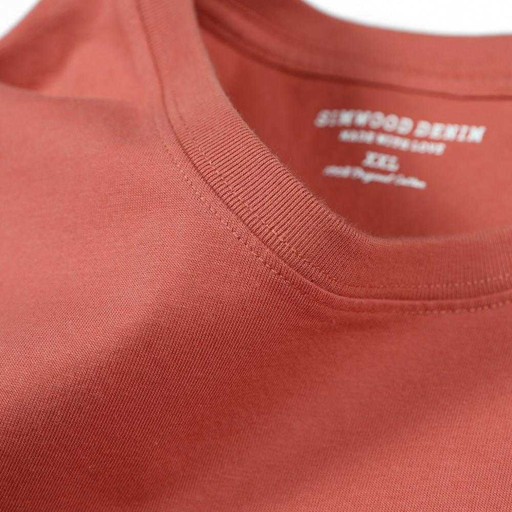 SIWMOOD Summer back letter print T-shirt Men 100% cotton Breathable tops fashion tees lover's clothes SJ120082 210629